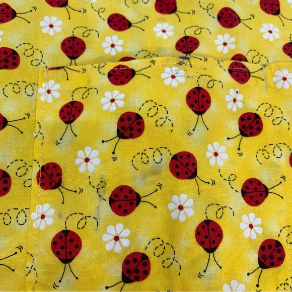 Handmade Cat Beach Theme Kids Adjustable Tie Back Apron Reversible Ladybug Sz OS - Picture 12 of 14